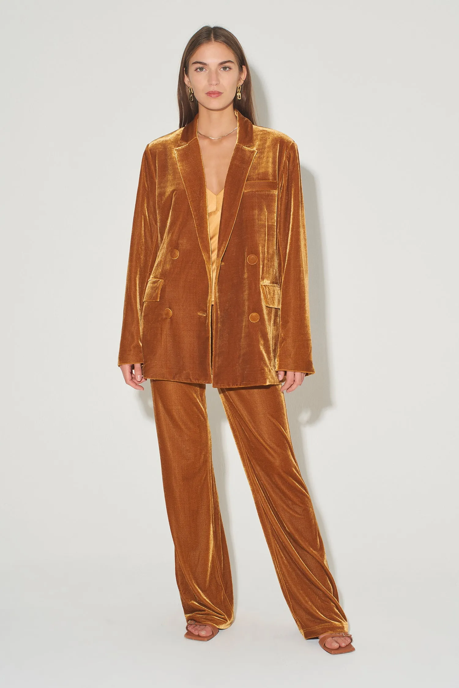 Alistair Velvet Jacket Honey