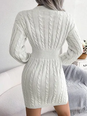 Cable Knit Sweater Dress