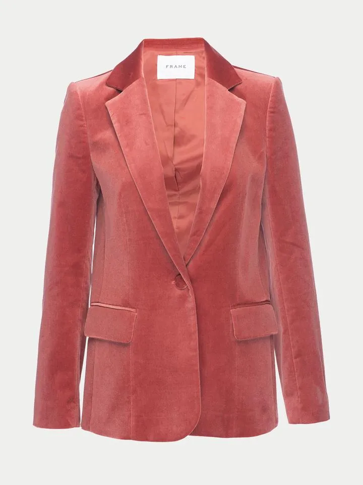 Classic Velvet Blazer--SPICE