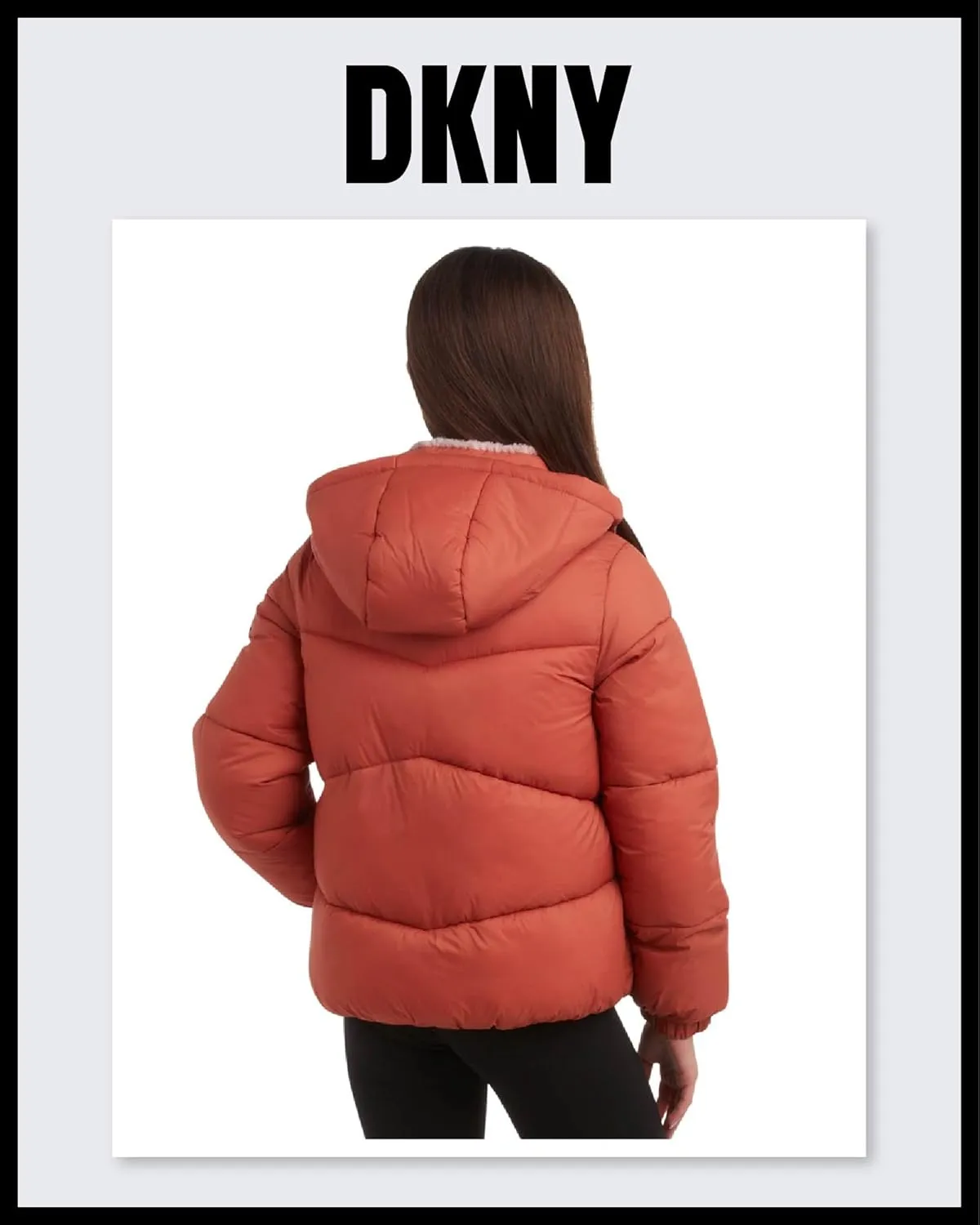 DKNY Girls' Puffer Jacket - Heavyweight Faux Fur Lined Winter Jacket with Hood - Warm Outerwear Jackets for Girls (7-16)