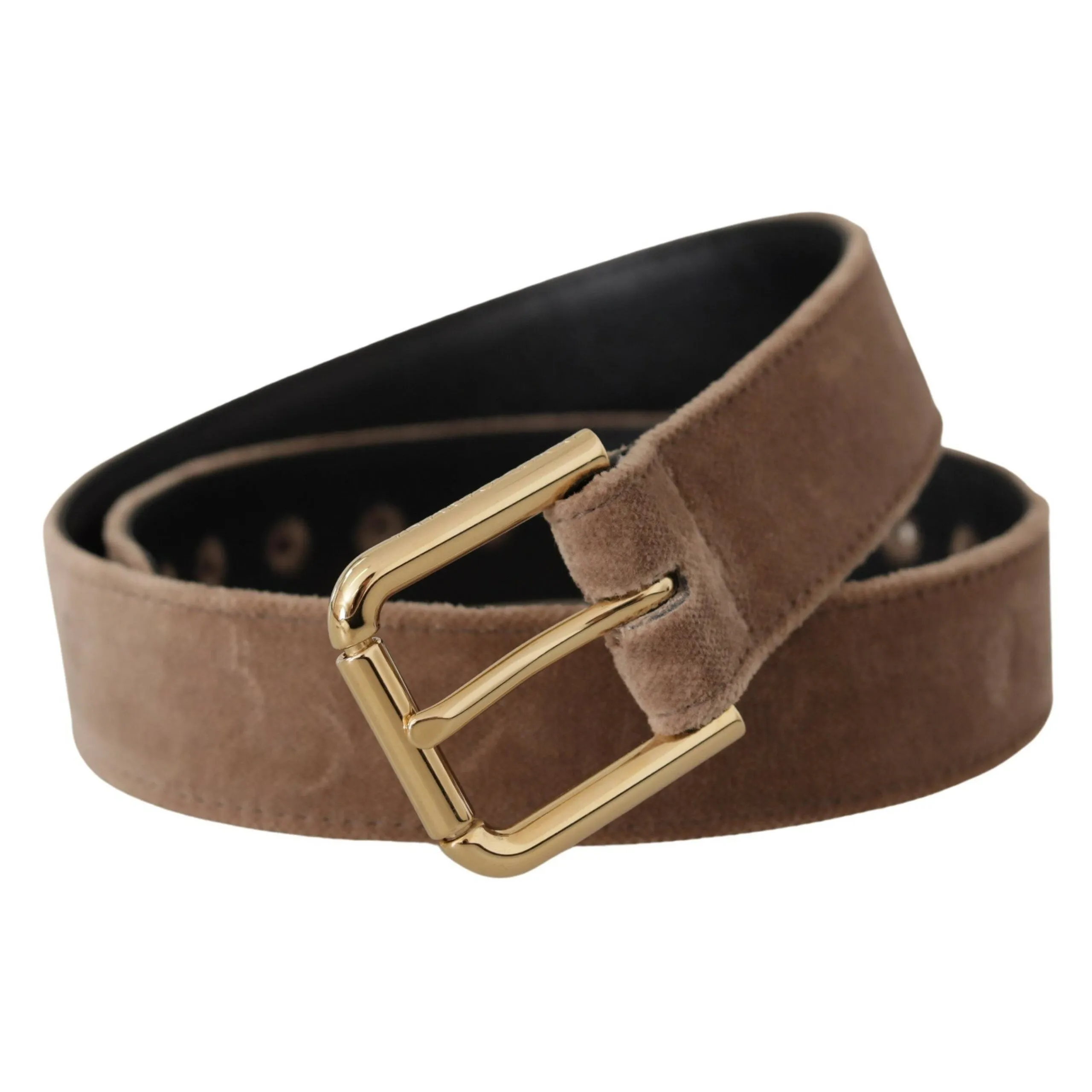 Dolce & Gabbana Elegant Velvet Logo Buckle Belt