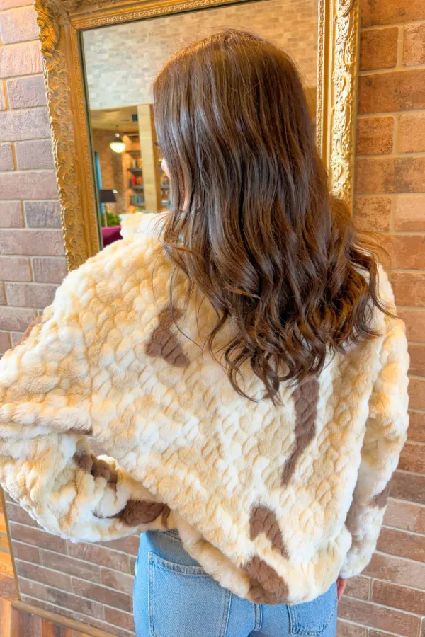 Faux Fur Jacket Off White