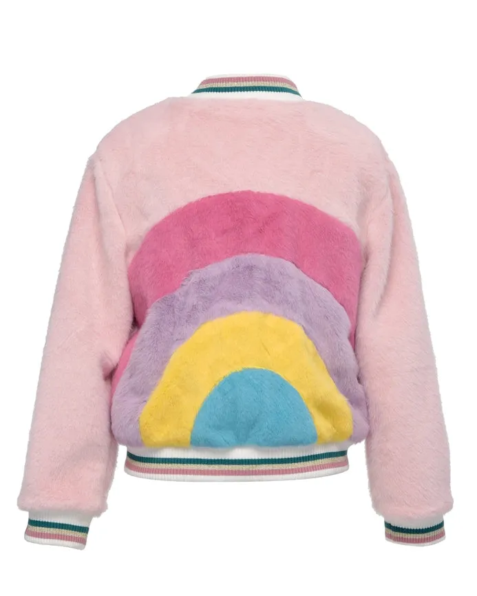Faux Fur Rainbow Jacket