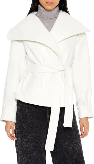 Forever 21 Women's Brushed Tie-Waist Wrap Coat