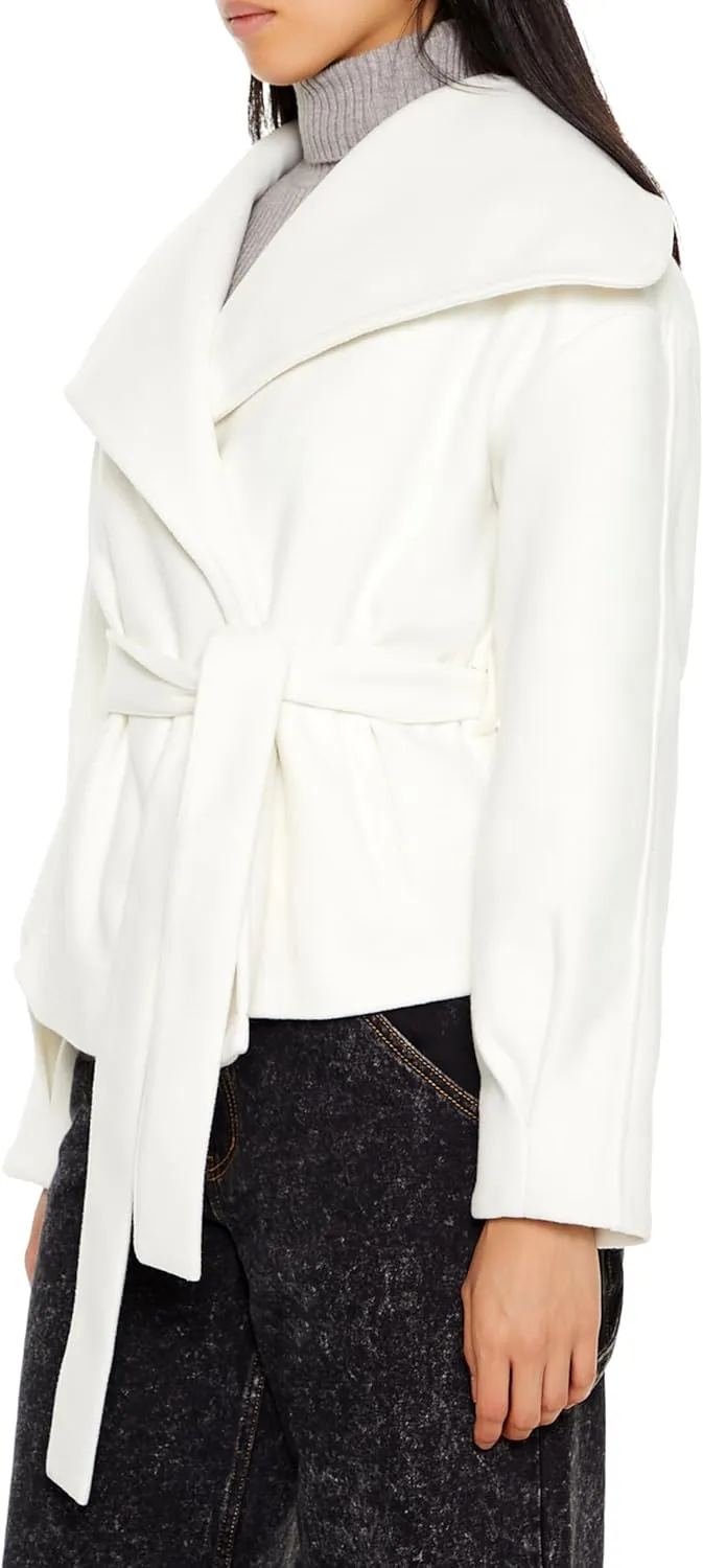 Forever 21 Women's Brushed Tie-Waist Wrap Coat