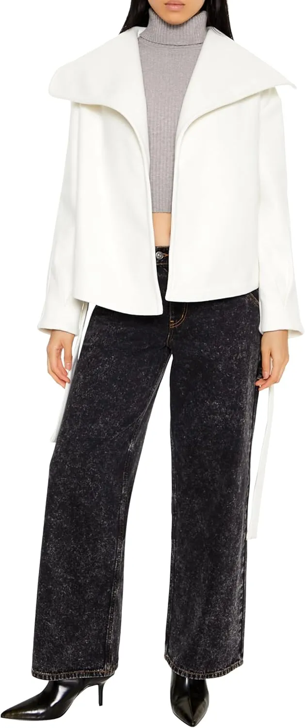 Forever 21 Women's Brushed Tie-Waist Wrap Coat