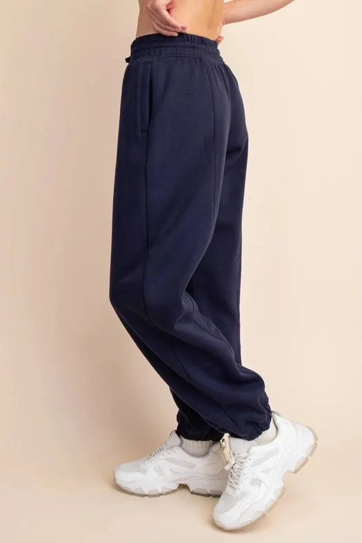 French Terry Fleece Jogger Sweatpant Navy