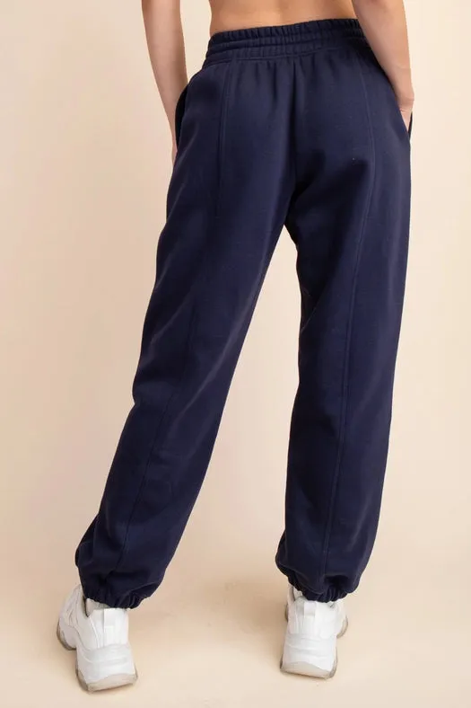 French Terry Fleece Jogger Sweatpant Navy