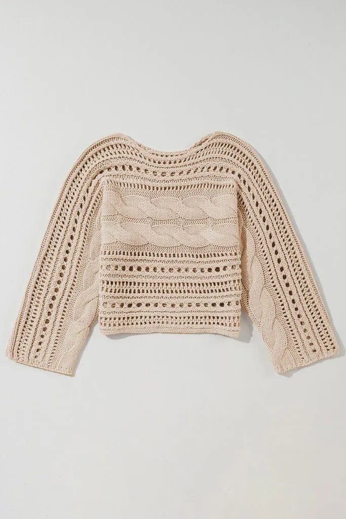 HALLOWED CABLE KNIT SWEATER