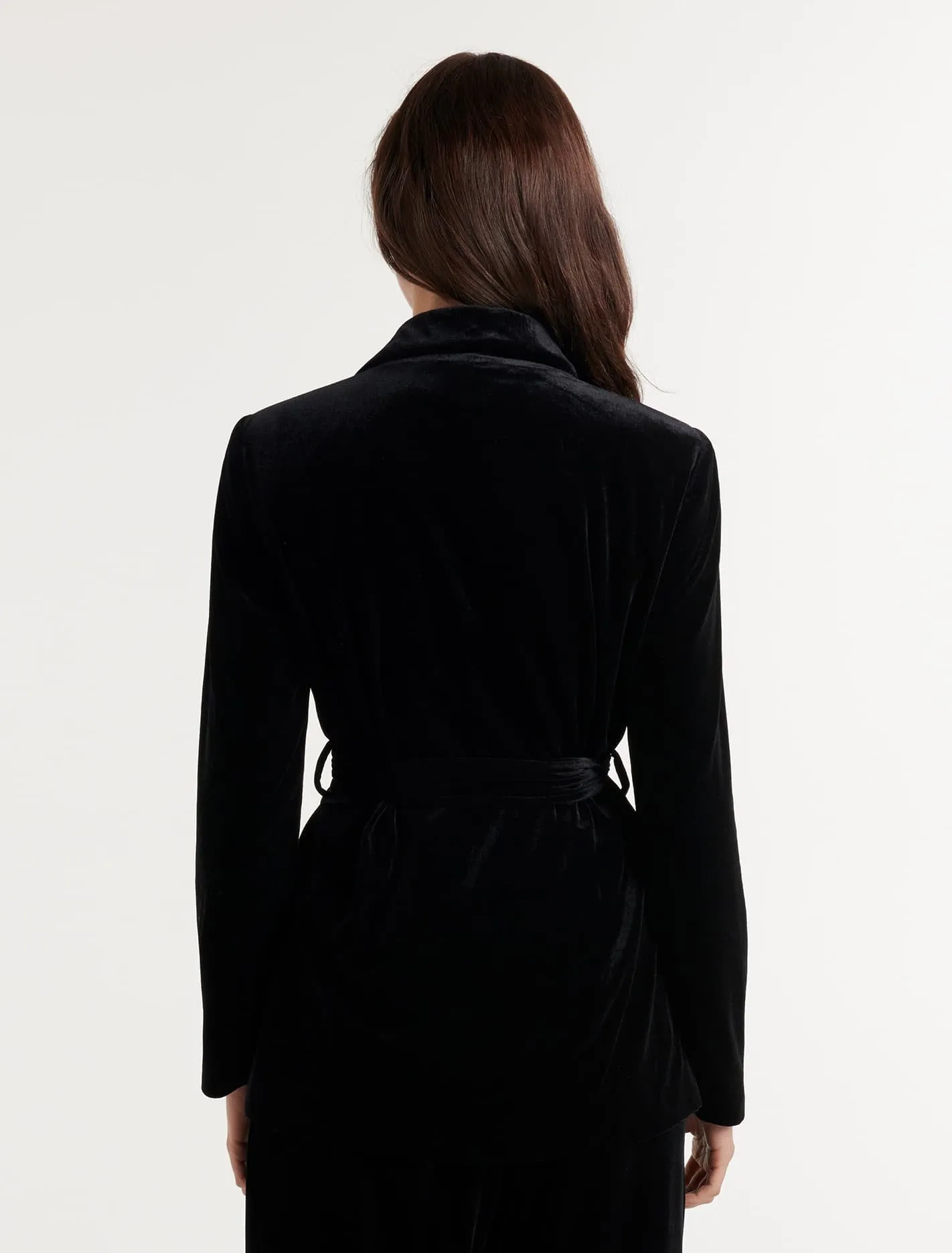 Harlow Velvet Wrap Blazer