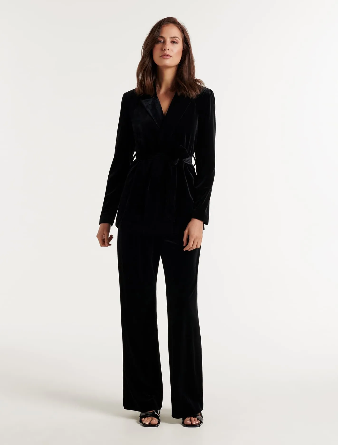 Harlow Velvet Wrap Blazer