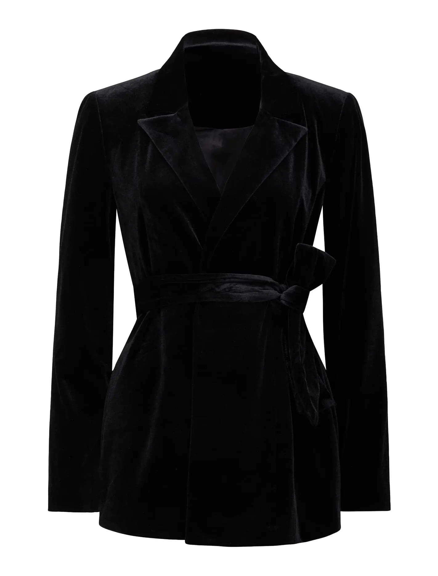 Harlow Velvet Wrap Blazer