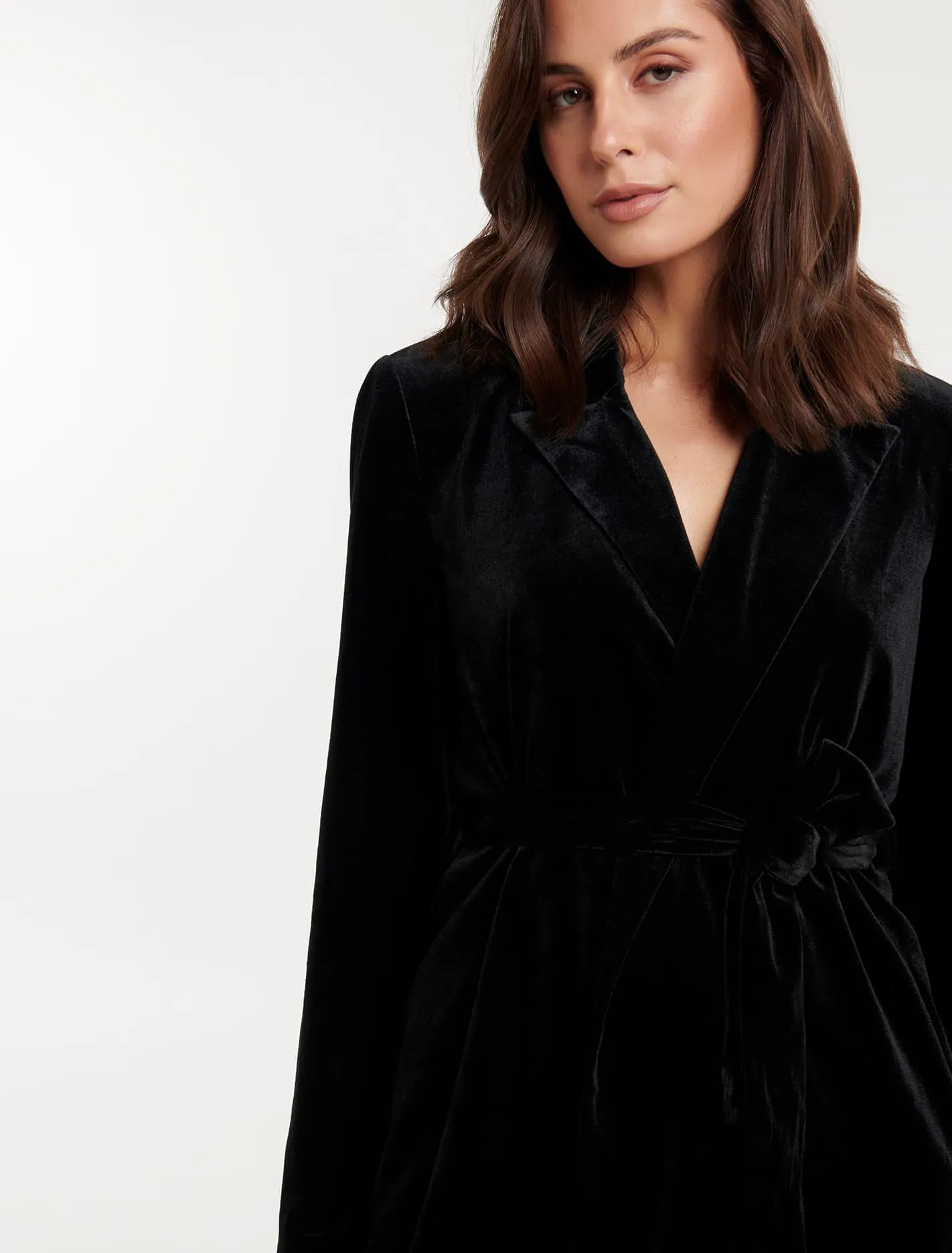 Harlow Velvet Wrap Blazer