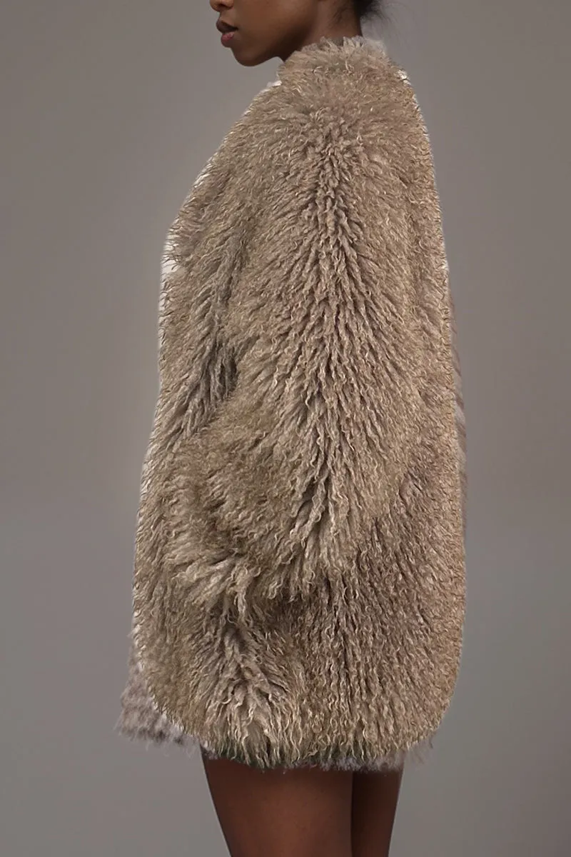 HCT1093 Chic Boho Shag Coat Outerwear
