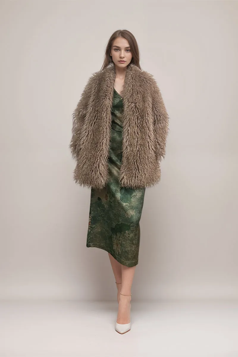 HCT1093 Chic Boho Shag Coat Outerwear