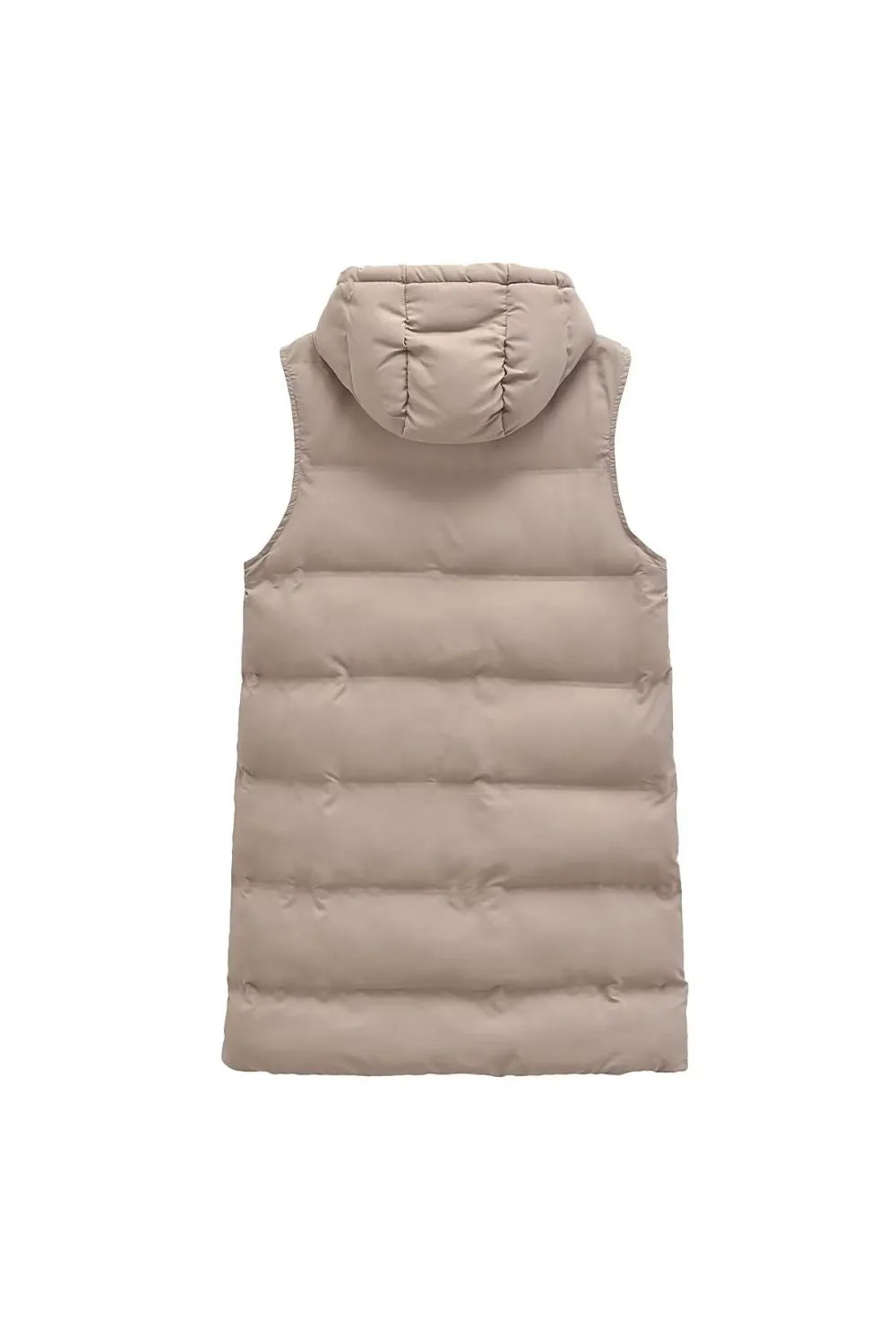 'Kennedy' Stand Collar Long Puffer Vest Coat