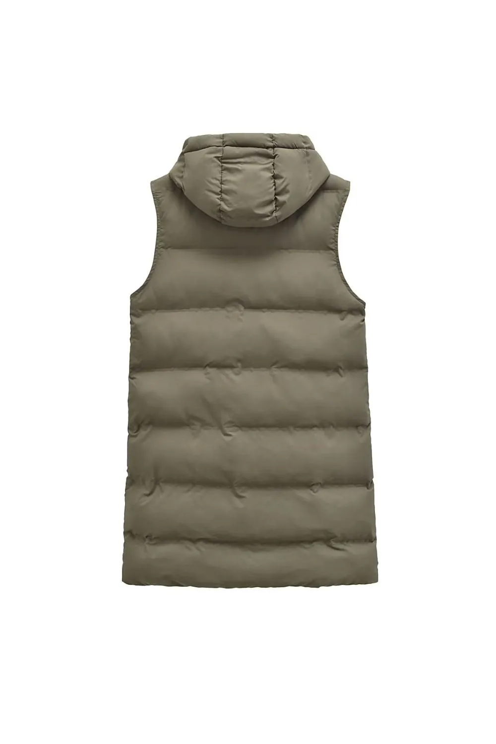 'Kennedy' Stand Collar Long Puffer Vest Coat