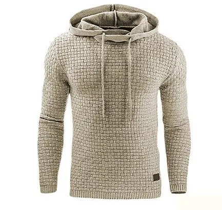 Men Warm Knitted Sweater Casual Hooded Pullover