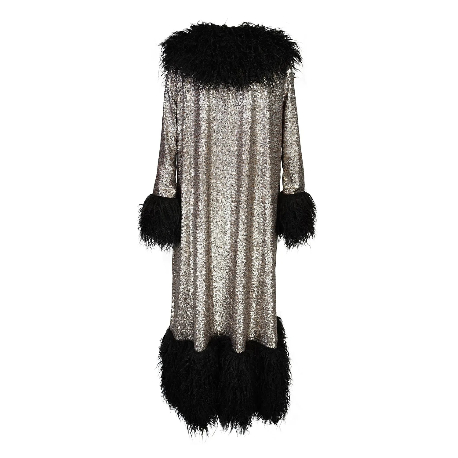 Penny Deluxe Gunmetal Faux Fur Jacket