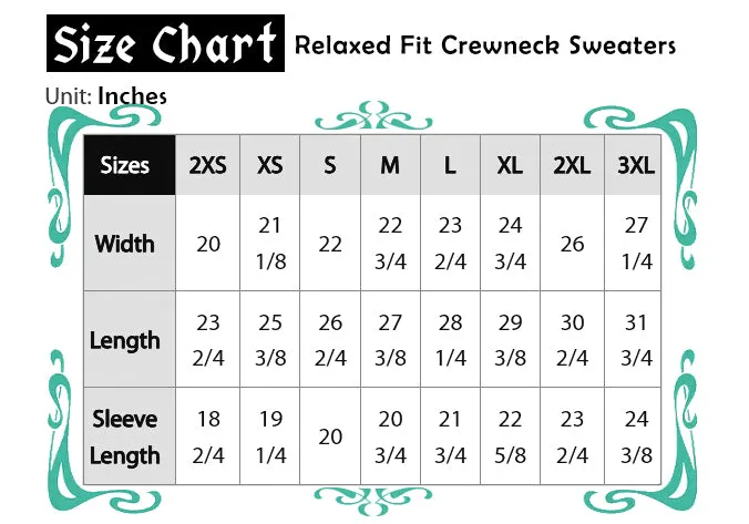 PRE-ORDER Chat Noir Green Pattern Oversized Crewneck Sweater Unisex Relaxed Fit Graphic Pullover