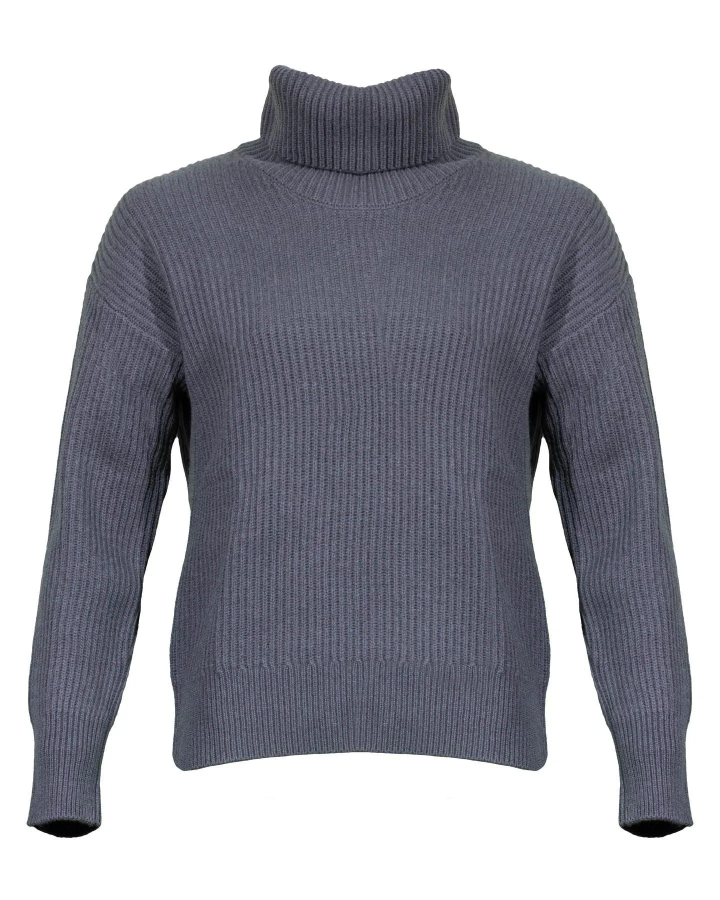 Ribbed Wool-Cashmere Turtleneck
