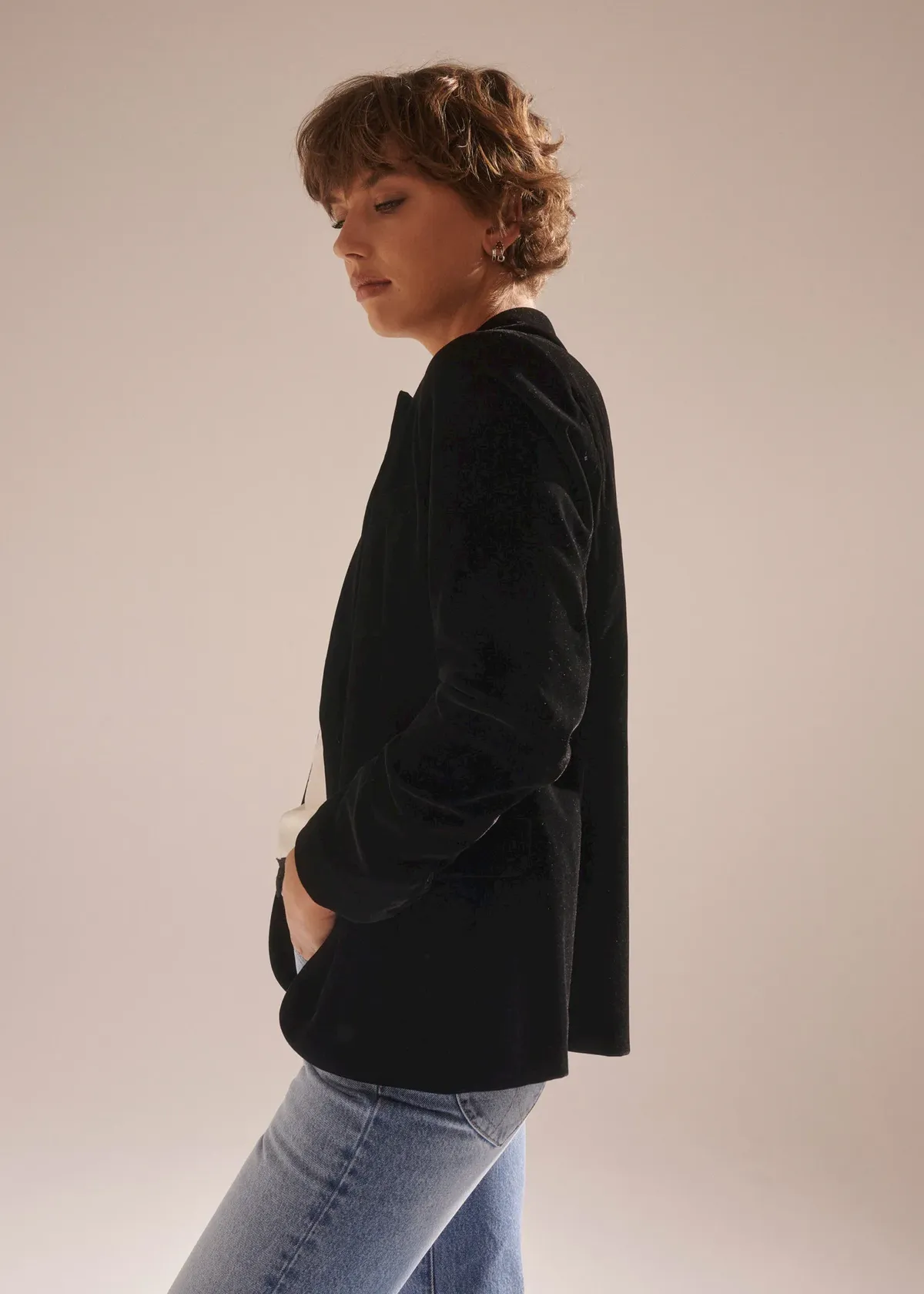 The Classic Black Velvet Blazer