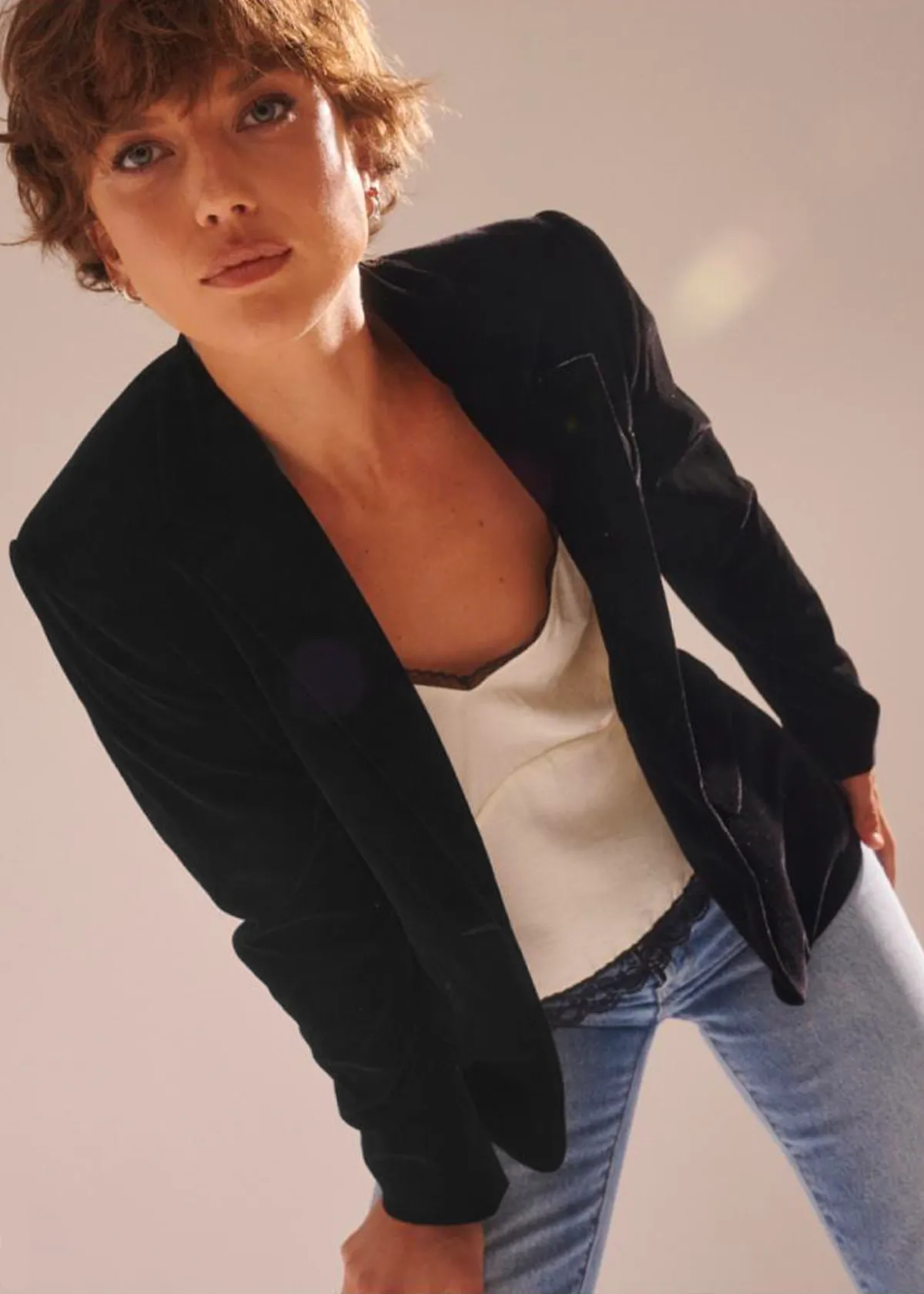The Classic Black Velvet Blazer
