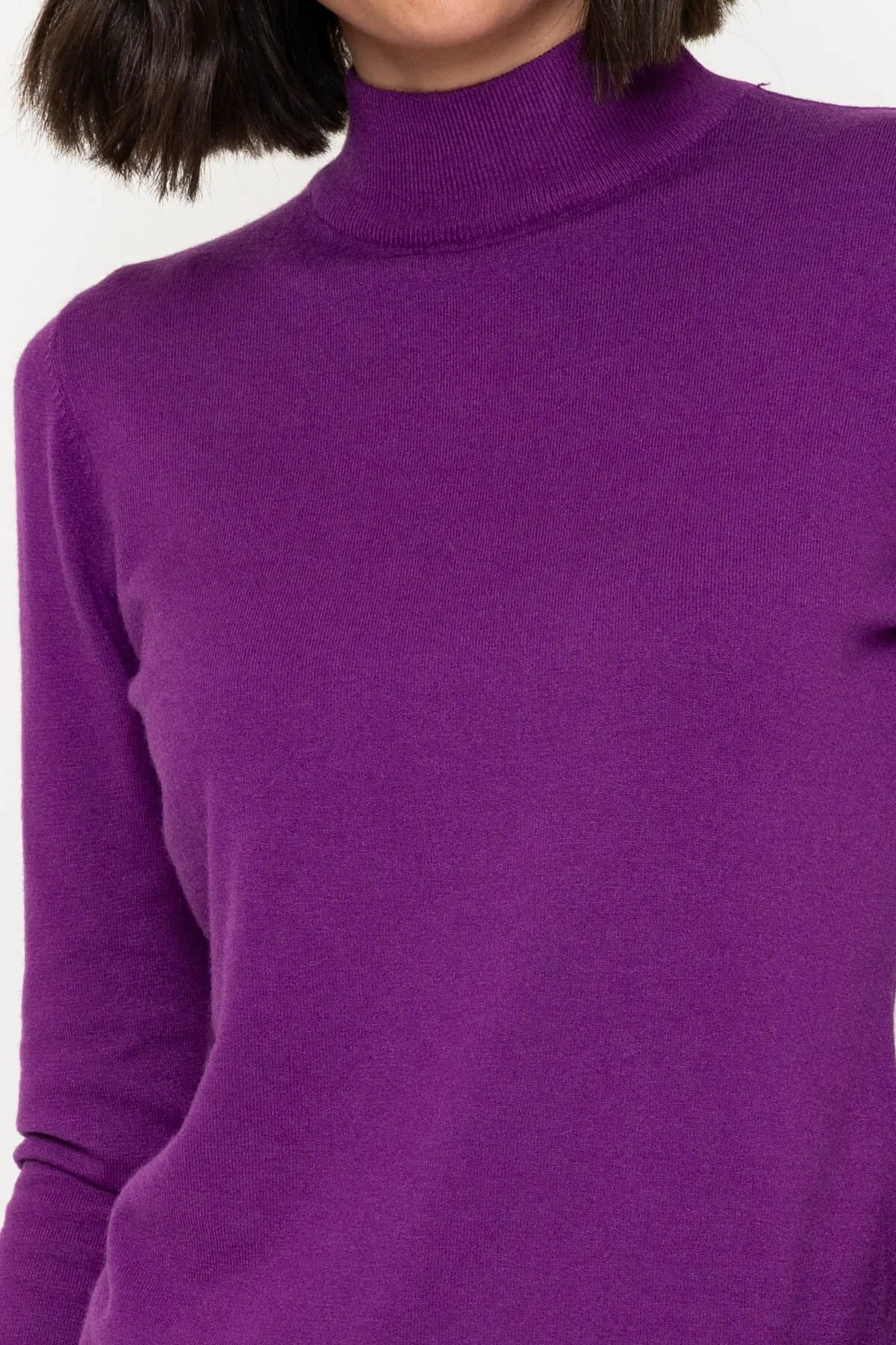 Turtleneck Knit in Purple