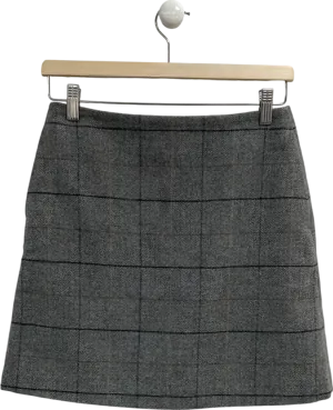Uniqlo Grey Wool Blend Mini Skirt W26