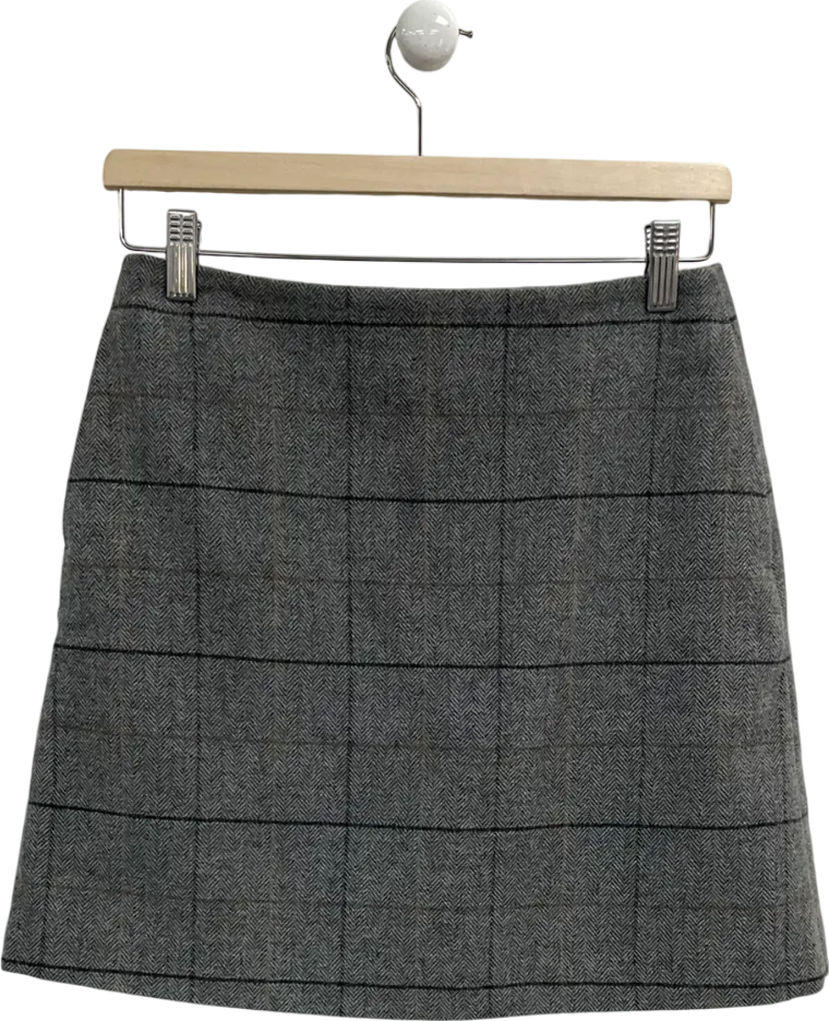 Uniqlo Grey Wool Blend Mini Skirt W26
