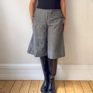 Wool Blend Bermuda Shorts - Gray Tweed - size EU40