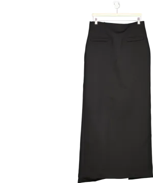 ZARA Black Wool Blend Maxi Skirt UK L